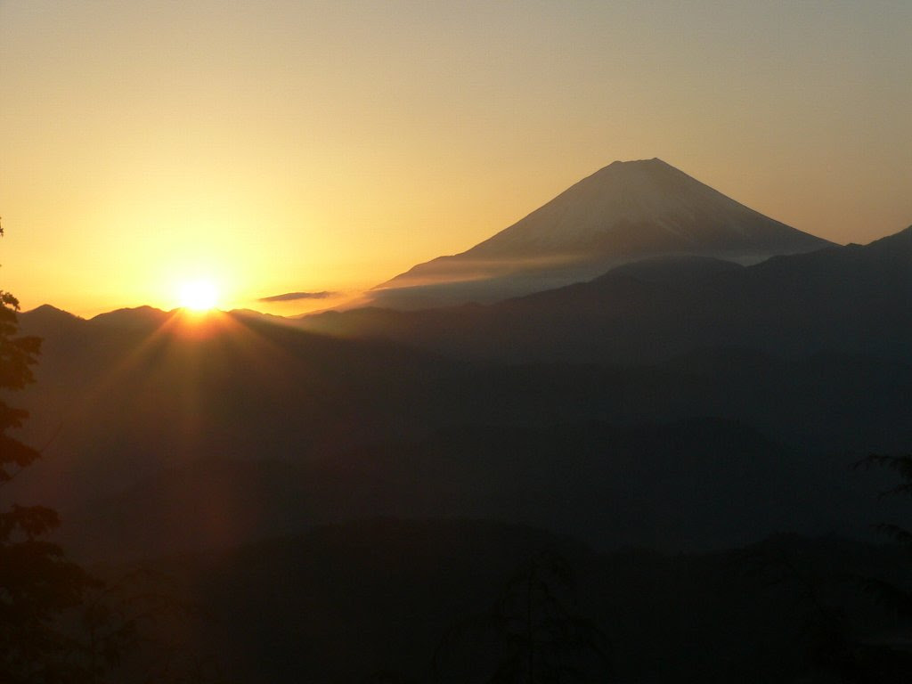 最高の壁紙コレクション 驚くばかり日の出 壁紙 富士山