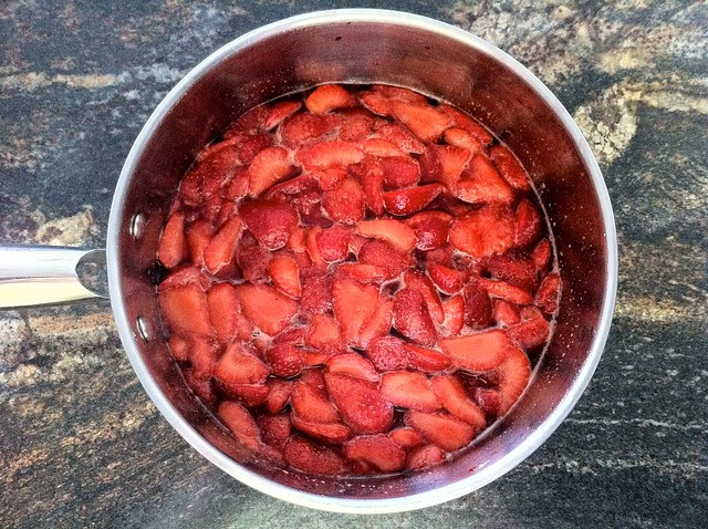 Cooked Strawberries and Sugar Syrup