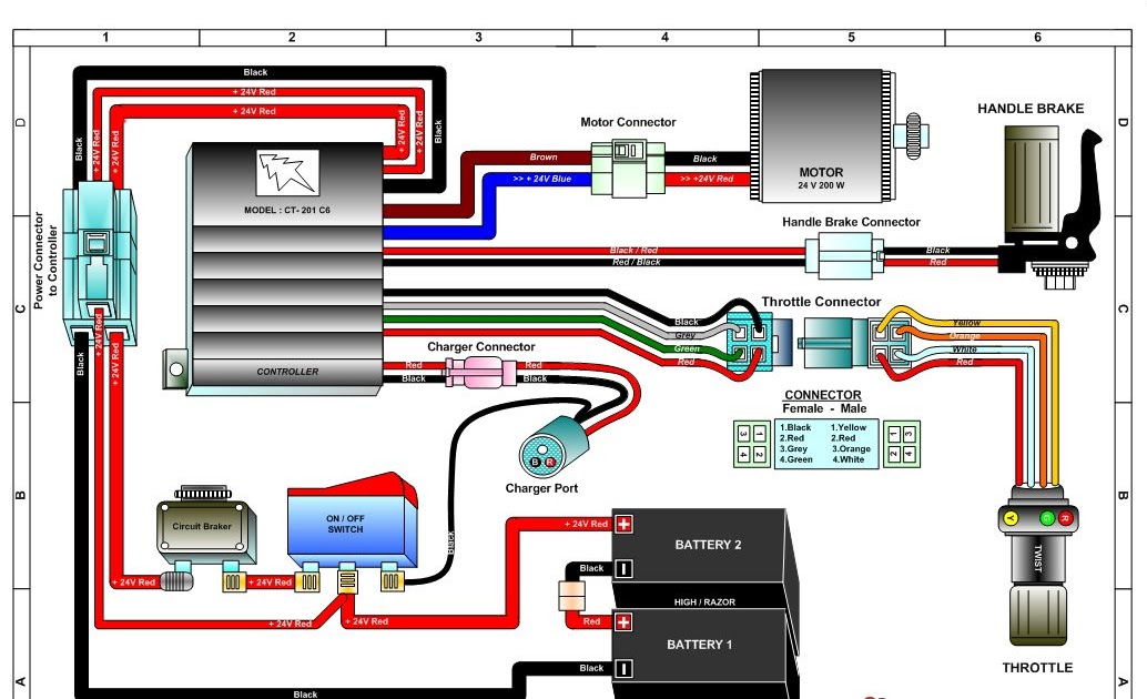 Electric Scooter Controller Wiring Diagram