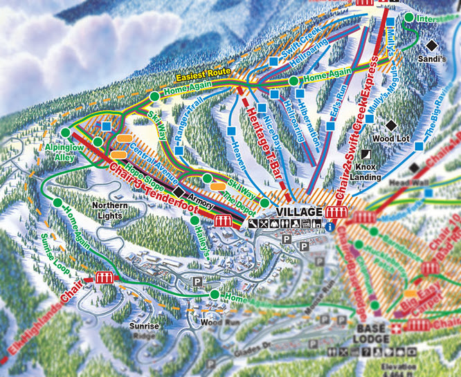 Map Of Whitefish Mountain Resort New River Kayaking Map