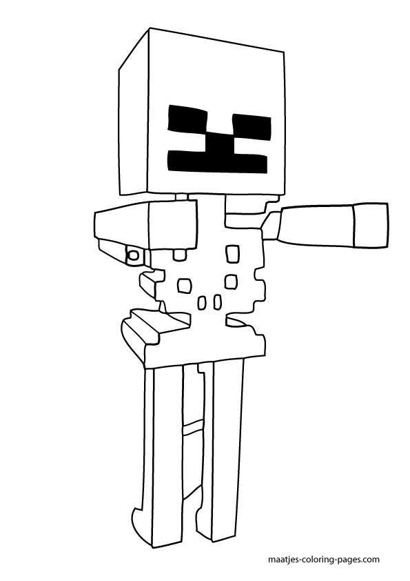 Minecraft Zombie Coloring Pages For Kids Drawing With Crayons