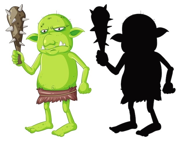 Cartoon Goblin - A young priestess has formed her first adventuring