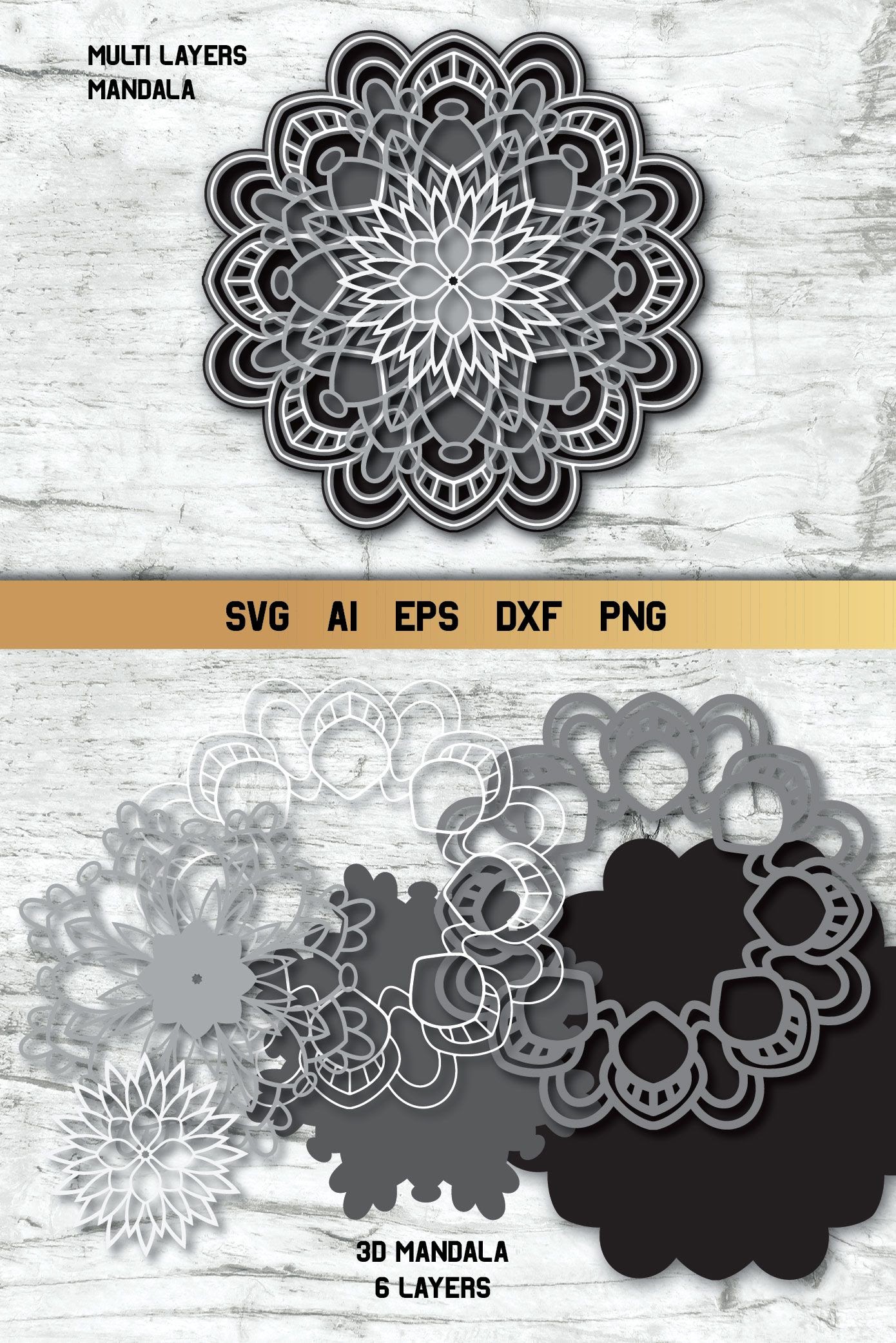 Download Layered Sunflower Mandala Svg Project - Free Layered SVG Files