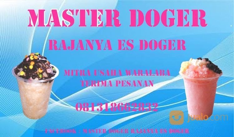 Spanduk Es Doger desain banner kekinian