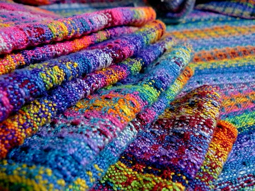 Handwoven Rainbow Towels