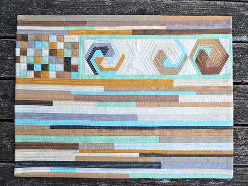 For the Love of Solids [a modern swap] - wall quilt - complete.