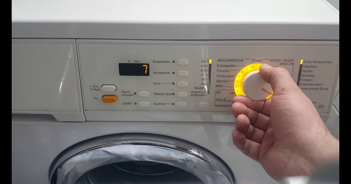Miele Waschmaschine Reset Tastenkombination
