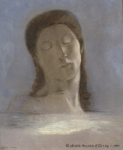 Les yeux clos, Odilon Redon, 1890