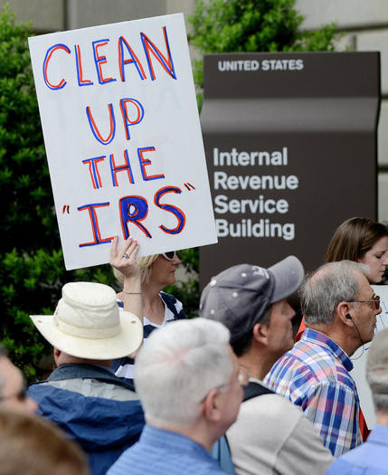 Rally outside IRS building in Washington, DC