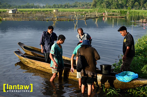 Lake Seloton: Checking the day's catch