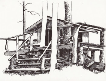Triggerfingerstitching Blogspot Com How To Draw A Cabin In The Woods
