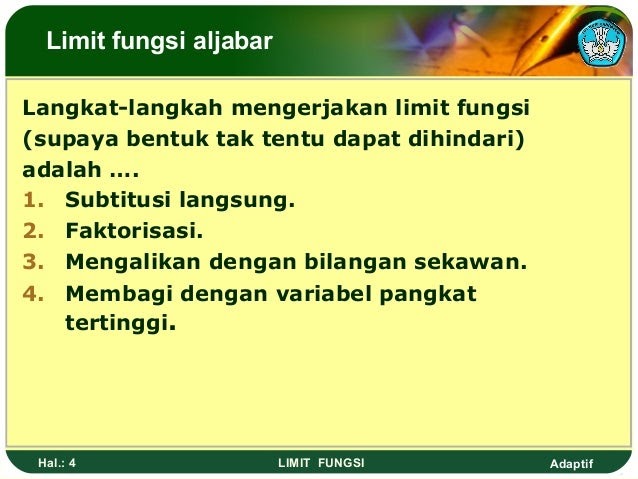 Limit Fungsi Faktorisasi - Contoh Soal Matematika Faktorisasi