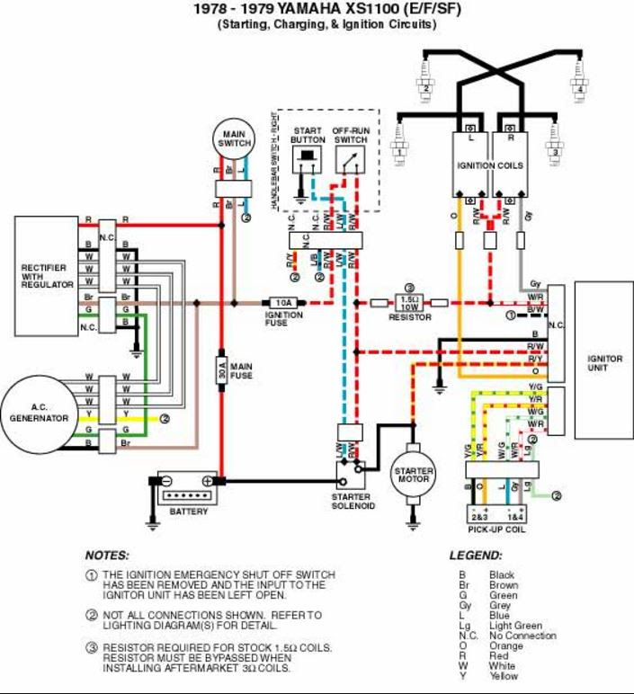 Yamaha Xs1100 Ignition Switch Wiring Diagram