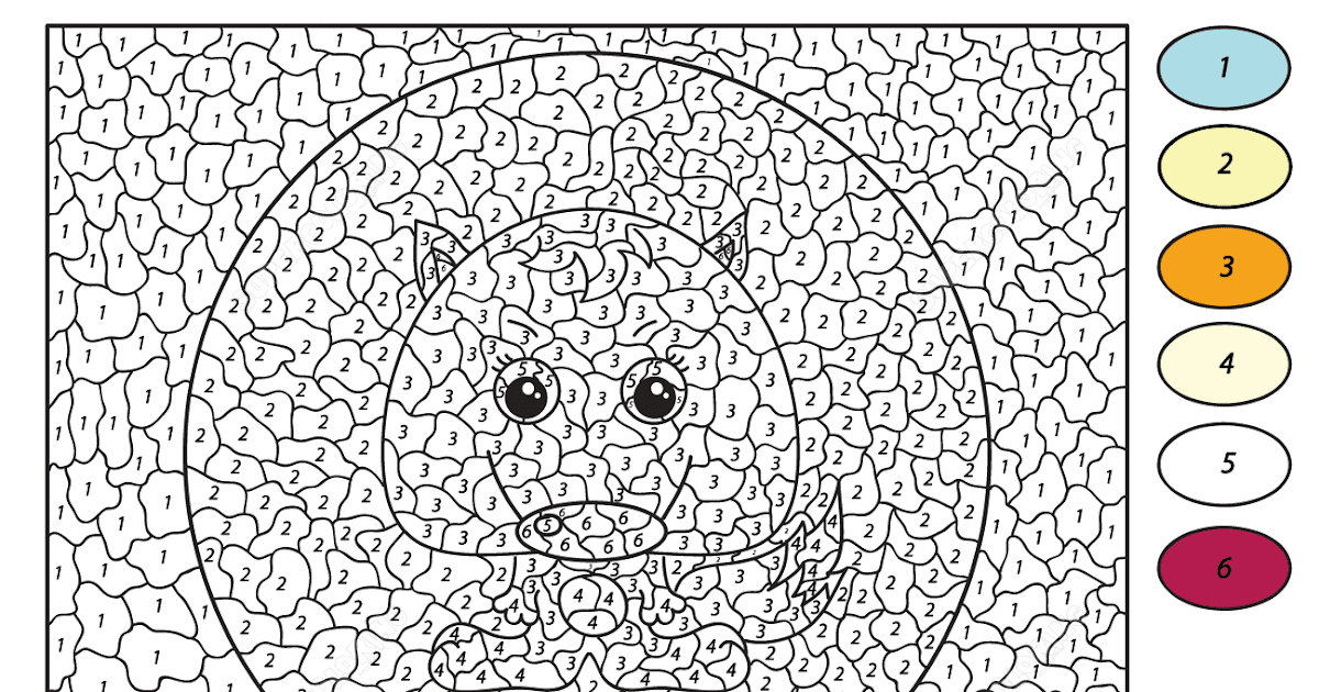 Free Printable Animal Color By Number Pages For Adults / Challenging