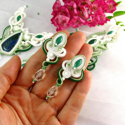 Sztyfty ślubne soutache Sztyfty ślubne soutache