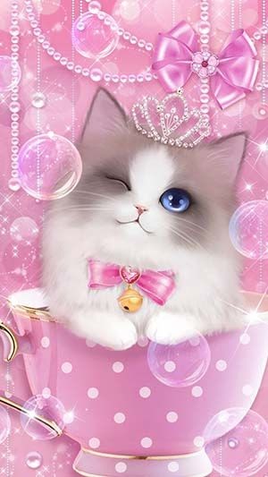 Pink Kitten Wallpaper Cute Cat Images - PetsWall