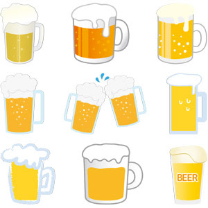 おしゃれな フリー 素材 ビール イラスト 写真