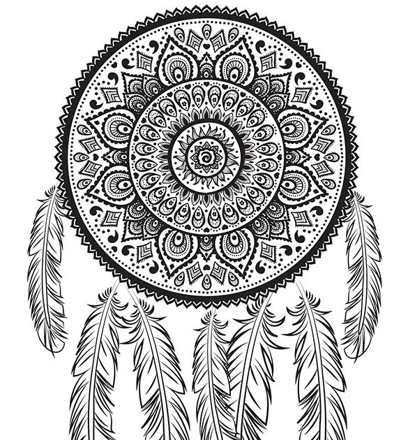 Coloriage D Un Superbe Mandala Avec Des Motifs Tribaux D