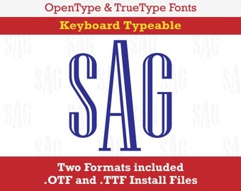 Bain Monogram Installable Font True Type Format Truetype Ttf Amp