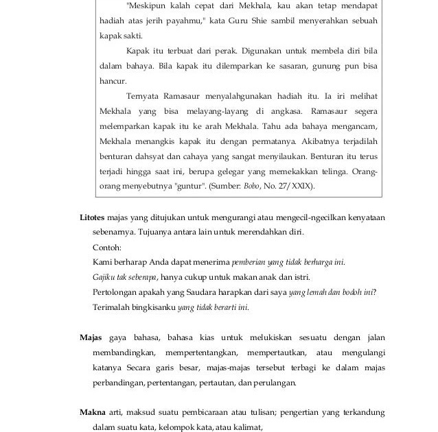 Pengertian Majas Perbandingan Pertentangan Pertautan Dan