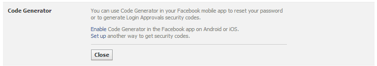 Code-Generator-Security-Settings-tài khoản facebook an toàn
