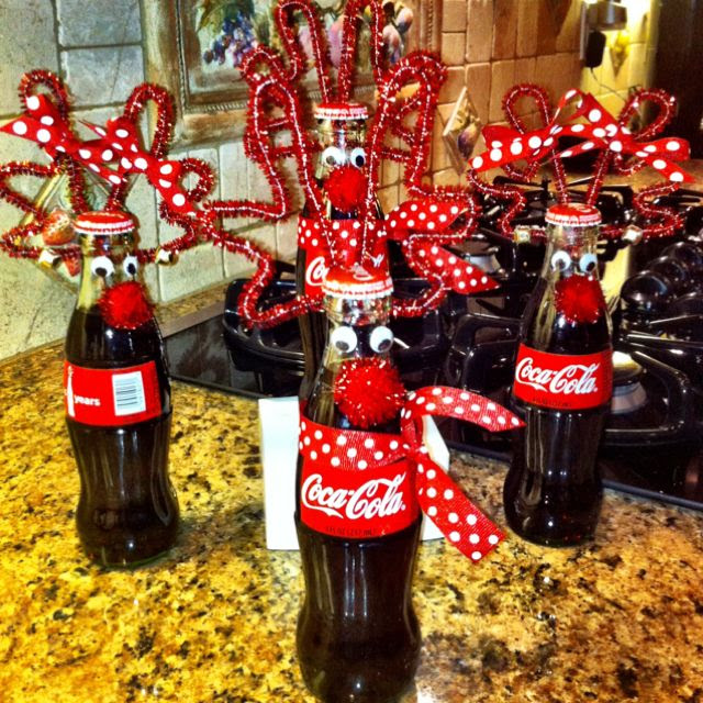 Coke bottle reindeer