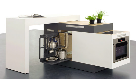 Small Modular Kitchen for Very Small Spaces | DigsDigs