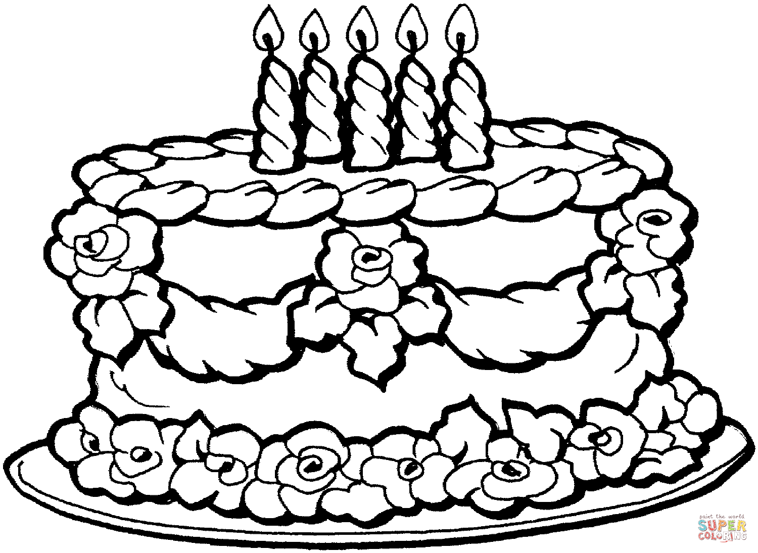 15 Coloriage Gateau D Anniversaire  Des Milliers de Coloriage