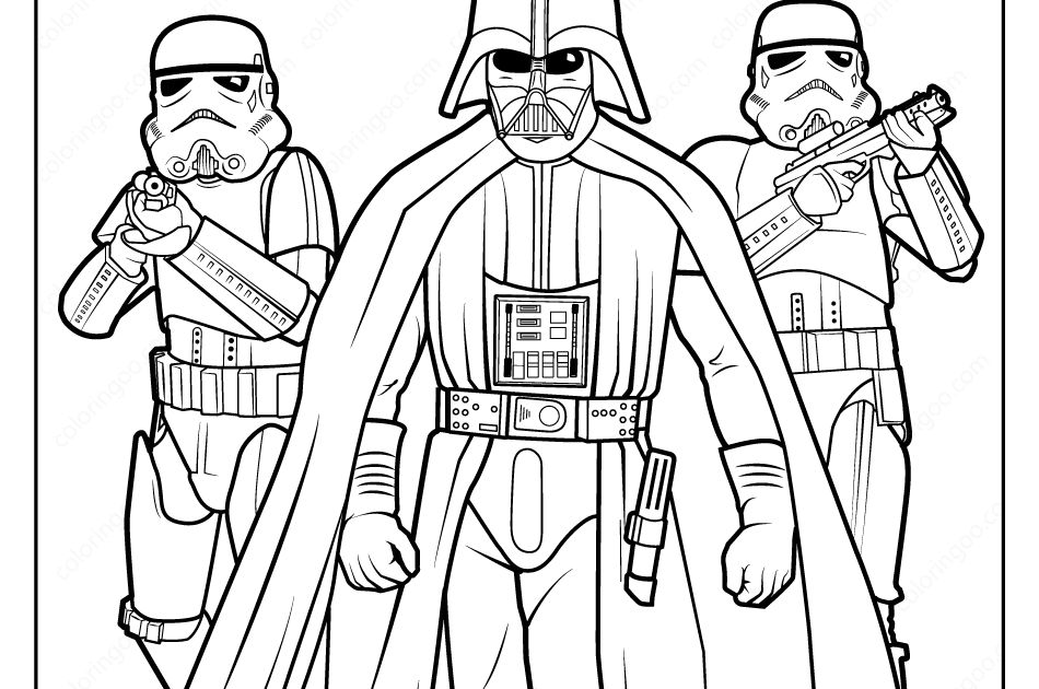 Darth Vader Coloring Page Printable - Coloring Pages Th Vader Coloring