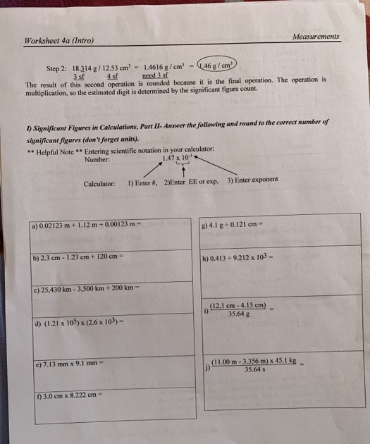 31 Chemistry Measurements And Calculations Worksheet - support worksheet