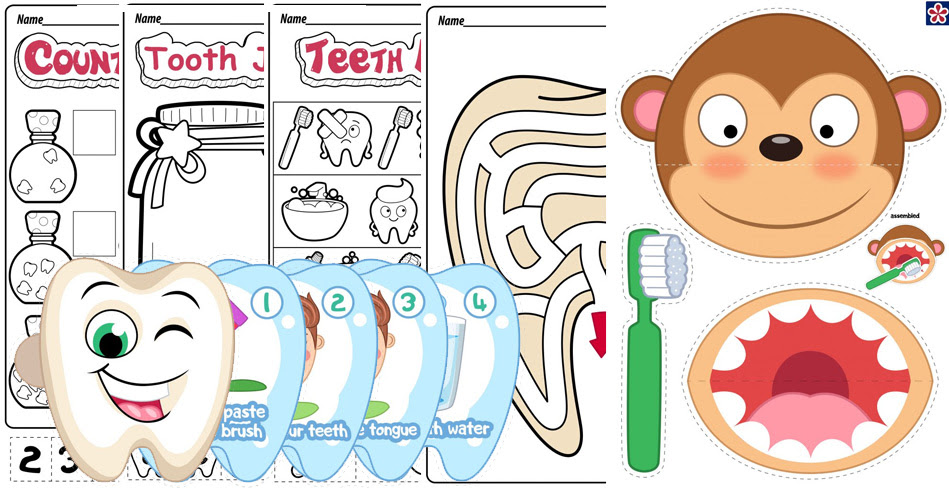 How To Brush Your Teeth For Kids Worksheet