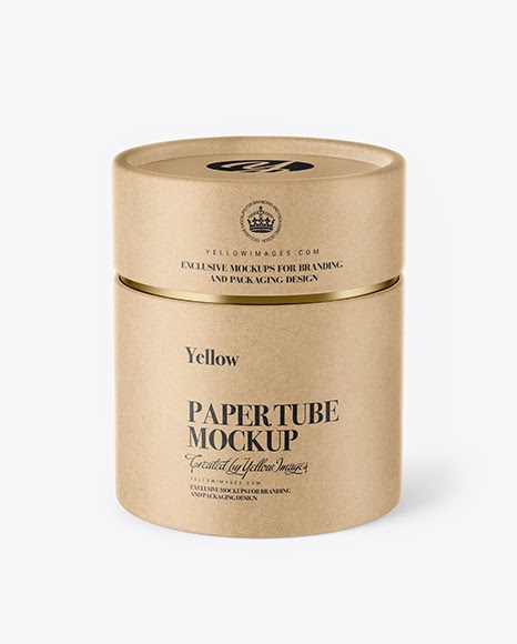 Download Download Paper Tube Packaging Mockup Free Psd Kraft Paper Tube Mockup In Tube Mockups On Yellow Images Object A Collection Of Free Premium Photoshop Smart Object Showcase Mo PSD Mockup Templates
