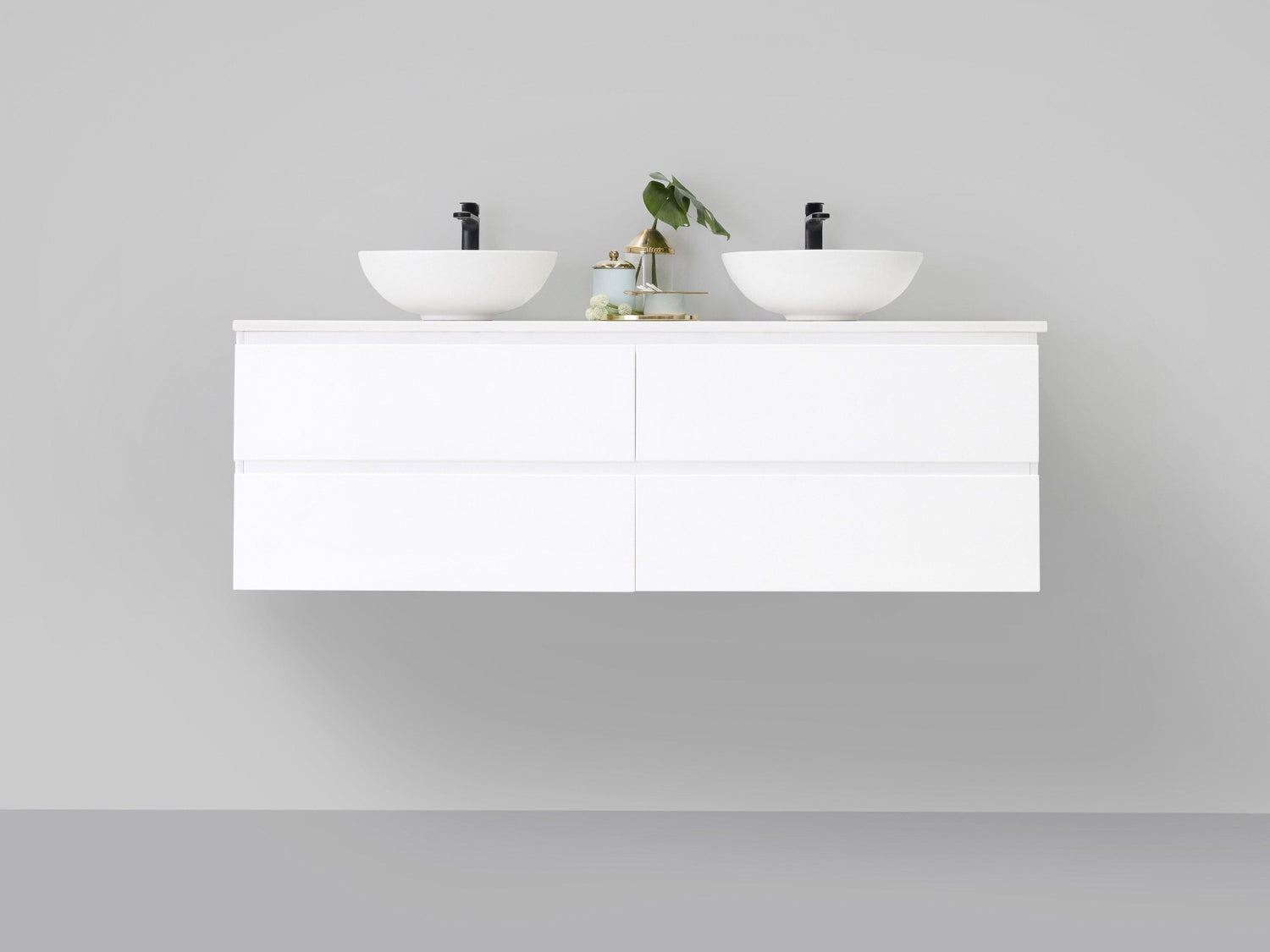 Nova High Gloss White Bathroom Vanity Suite