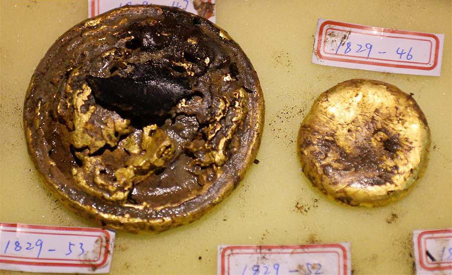 Unearthed gold cakes number rises to 285 at Haihunhou cemetery
