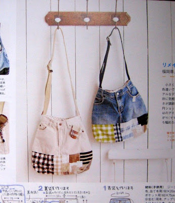 bolsa jeans costura
