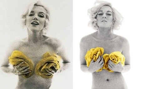 Like Monroe, Lohan is a sex symbol whose frequent trips to rehabiliation centers (or maybe reprogramming) and erratic behavior are reminiscent of Monroe's breakdown.