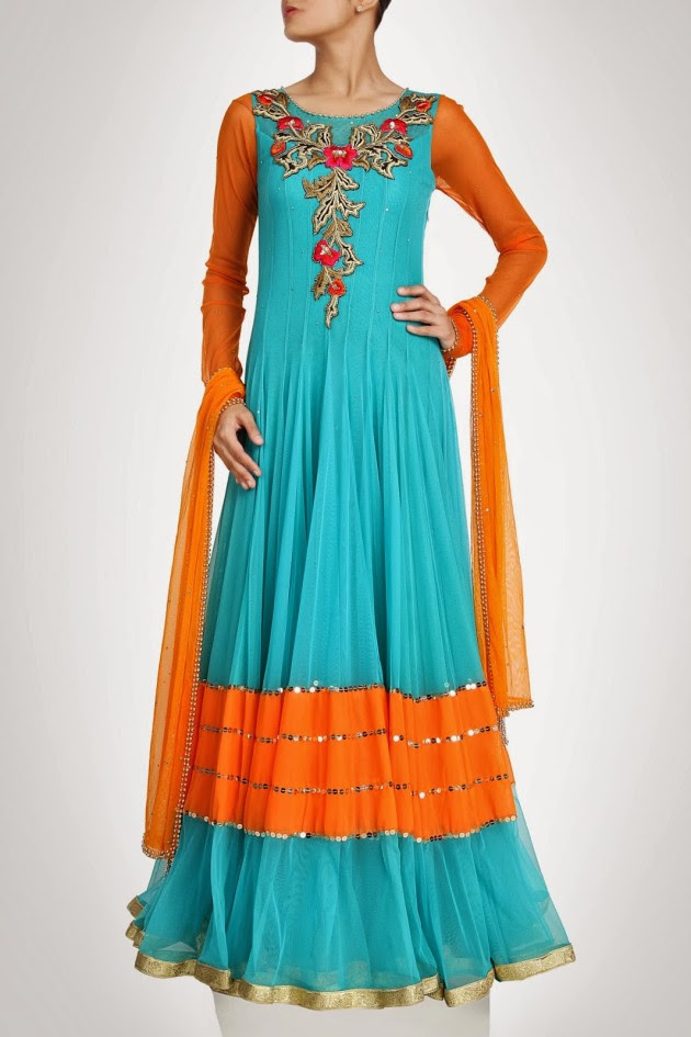 simple long frocks indian
