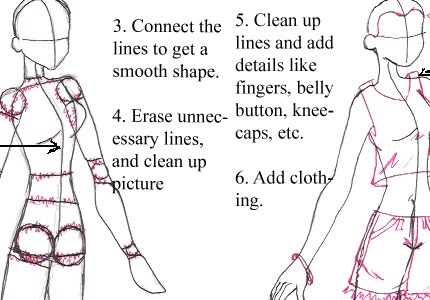 Anime Drawing Tutorial Body - Download Free Mock-up