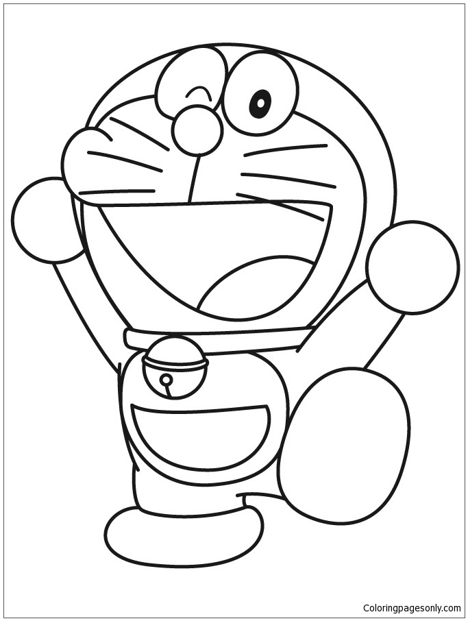 Download 284+ Doraemon Waving Coloring Pages PNG PDF File ...
