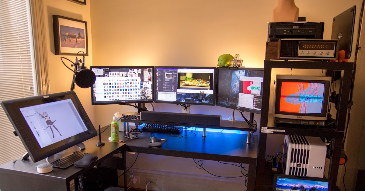 Digital Artist Desk Setup