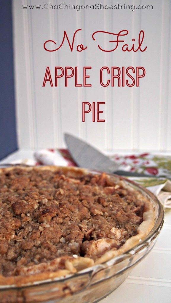 Apple crisp in a pie? Amazing! This is the recipe everyone asks for - it is a must try!