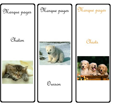 marques pages animaux A