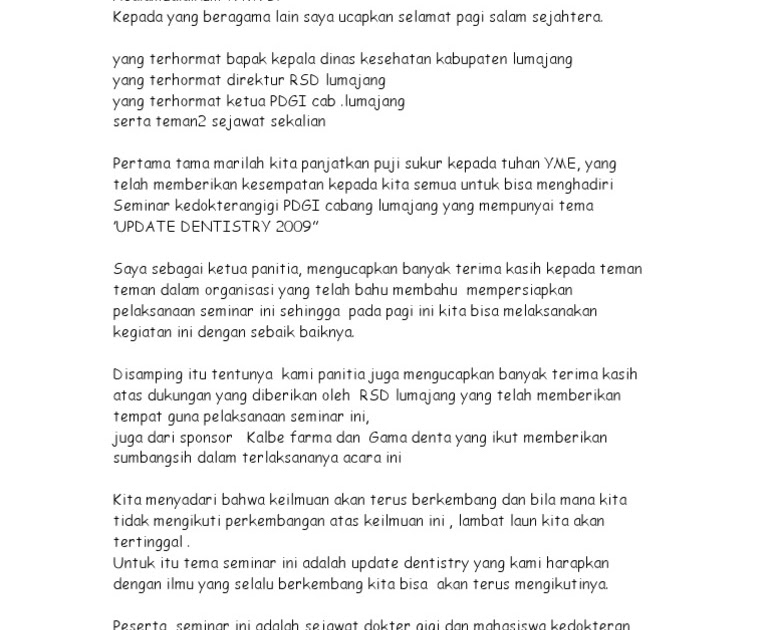 Contoh Sambutan Pernikahan