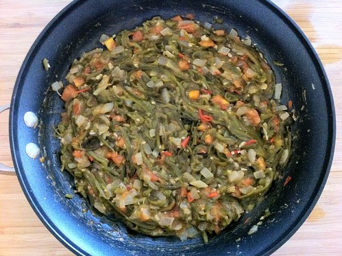 Flavors of Chiles and Tomatoes Combined in Pan