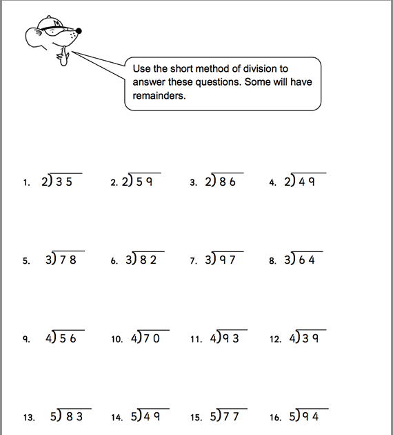 Math Division Grade 3 - Grade 3 math worksheet - Division: dividing by ...