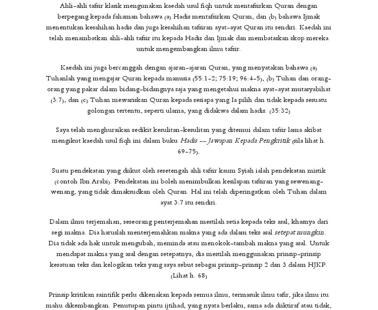 Hadis Jawapan Kepada Pengkritik Pdf  malakwos