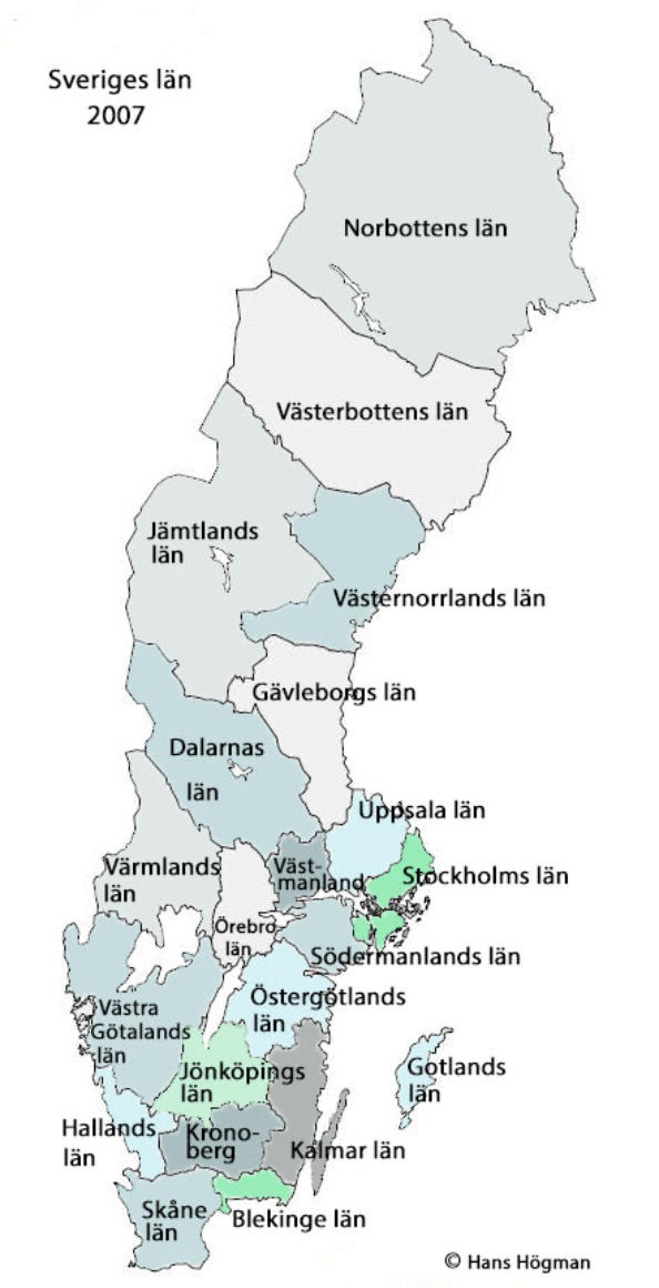Länen I Sverige Karta | Karta Azije