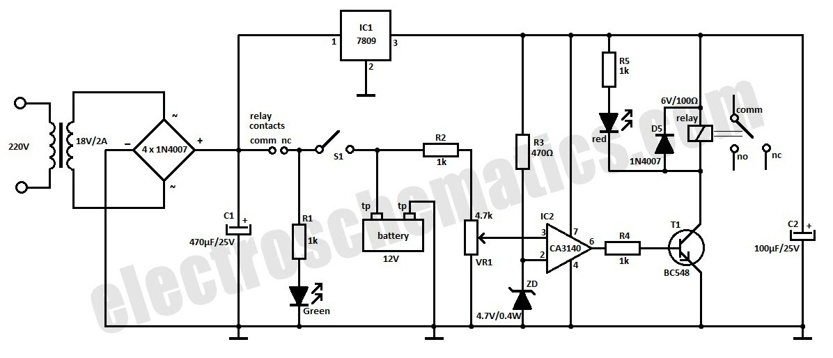 20amps 12 Volt Float Battrey Charger Circuit Diagram - Circuit Diagram