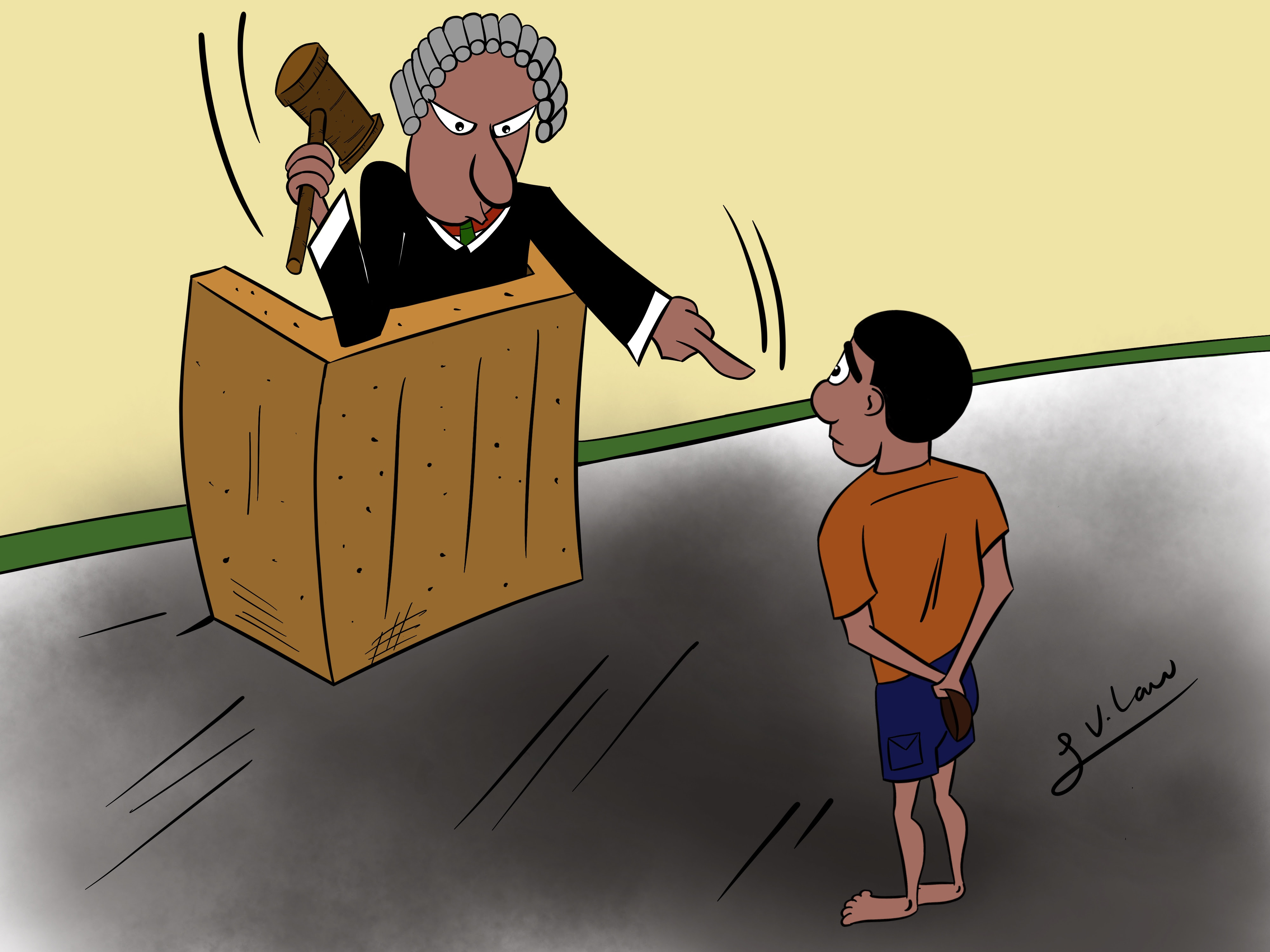 Contempt of court cartoon firehurdle