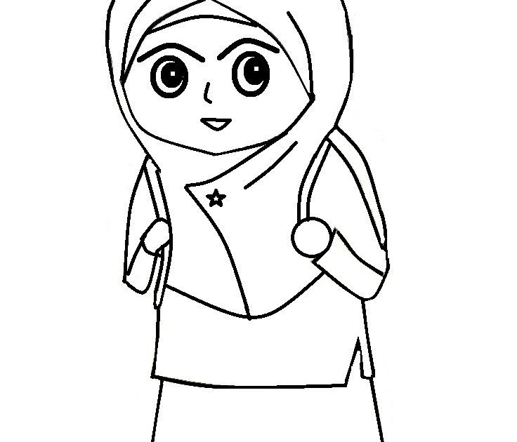 Top Gambar  Kartun  Muslimah Hitam  Putih  Top Gambar 